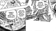 Sanji flees from his battle against Kizaru (Image via Shueisha)